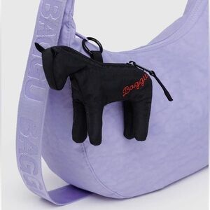 Baggu Black Horse Bag Charm Key Ring Pouch